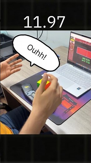 PLL skip gets me off gaurd (road to sub 10) | advanced CFOP practice solve #cfop #cubing #cubing