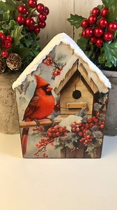 22K views · 375 reactions | DIY Christmas Decor!  I love printing my own images on tissue paper and decoupaging onto wood.  Have you tried it? #diycraftsideas #easycraftsidea #diychristmascrafts #christmascraftideas #diytutorials #diyinspo #christmasgiftideas #decoupage #decoupageideas #diyhomedecor | Rusty Roost Designs | Facebook