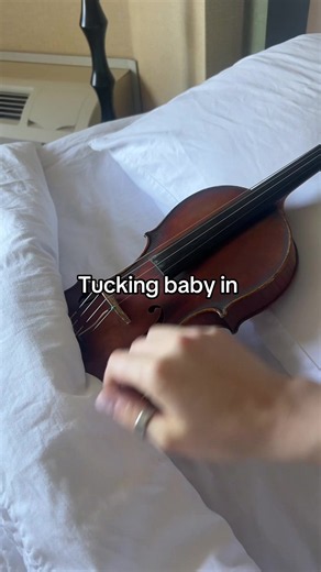 so cuteeeeee #sleep #hotel #fiddle #violin #funny | baby