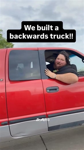 We built a backwards drive truck #carmods #carmodification