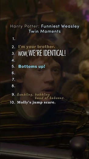 The Weasley twins' funniest moments #HarryPotter #FredWeasley #GeorgeWeasley #WeasleyTwins