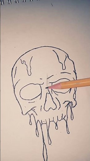 How to draw a skull step by Step 🙃