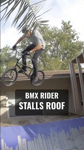 Close Call Trying To Ride A Roof #bmx #bikes