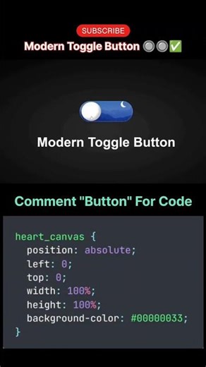 Modern Toggle Button UI 🔘✅ | CSS Animation | Coding With Cousins 💻✨