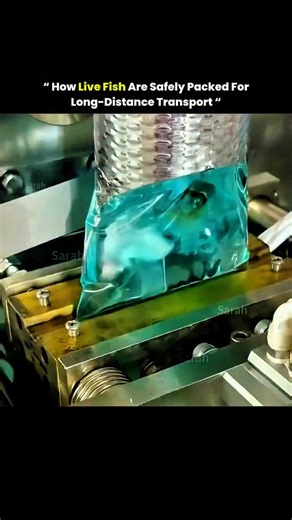 @solved_science on Instagram: "Live fish packaging machines carefully control water volume, oxygen levels, and sealing pressure to keep fish alive during transport. The bags are partially filled with water and oxygen-rich air, reducing stress, limiting movement, and maintaining stable conditions until delivery Via : fillingmachine168 /tt All rights belong to the respective owner. For credit or takedown, kindly DM. #tech #fish #packing"