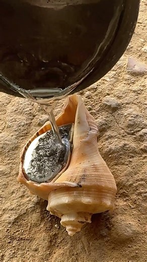 Casting Snail Shell At Home Easy 🐌 #shorts #DIY #metalcasting #viralvideo