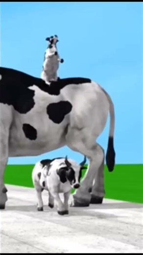 paint & animals cow cartoon,bull,buffalo,yak,ox, indian bison fountain crossing animal transform
