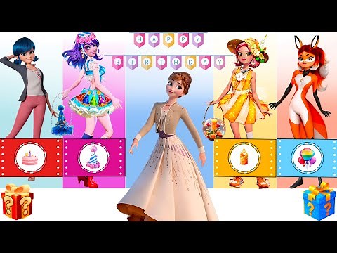 Happy Birthday, Frozen Anna! Dress up with Elsa, Ladybug & Friends | Style wow