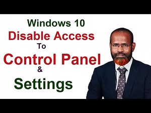 how to lock control panel in windows 10