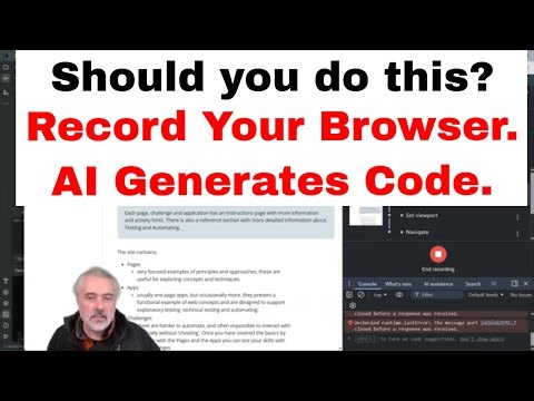 Free AI can create web automation code from Chrome Dev Tools Recording