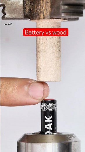 Battery 🔋 vs wood friction welding