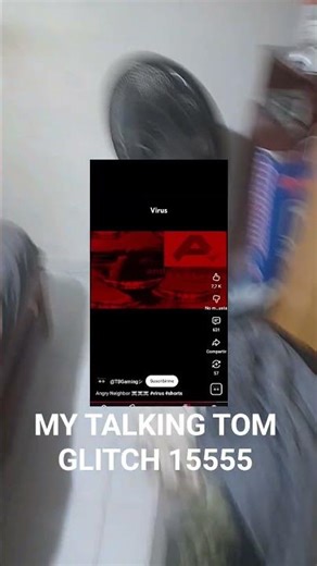 My Talking Tom Glitch 1555 Angry Neighbor Virus