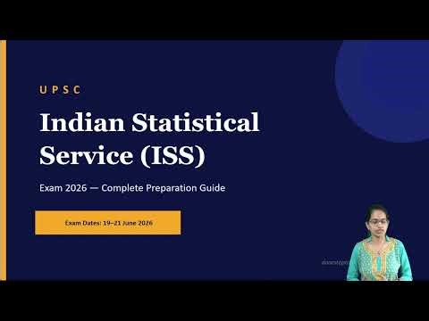 Indian Statistical Services Exam ISS 2026 Preparation, Books and High Yielding Topics #iss