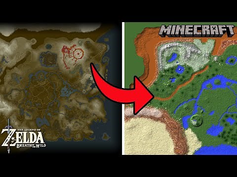 I made Breath of the wild's Map in Minecraft! - Part 1