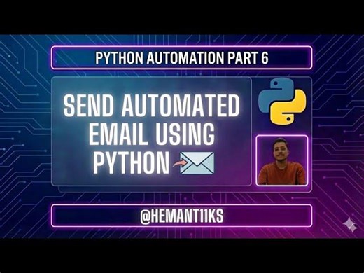 Automate Attendance Email Reports Using Python | Excel to Email Automation | Part 6 | Hemant Kumar Singh
