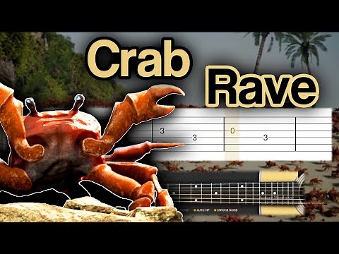 CRAB RAVE Meme song - Guitar tutorial (TAB)
