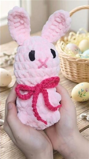 Háčkovaný zajíček s mašlí 🐰 | roztomilý projekt z příze Happy Baby