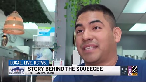 Heart of Kansas City: Man cleans storefront windows for free, boosts local businesses online