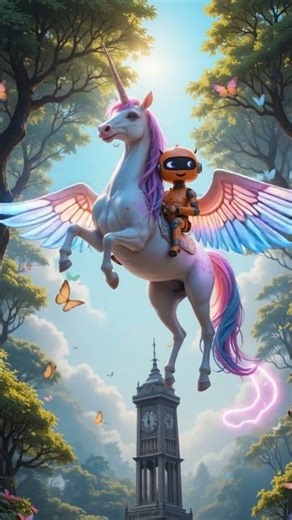 🦄UNICORN and ROBOT🤖 #unicorn #ai #robot