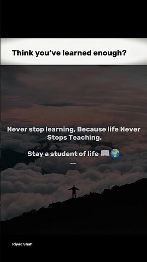 Never Stop Learning | Life’s Biggest Lesson | Motivational Quote#shorts