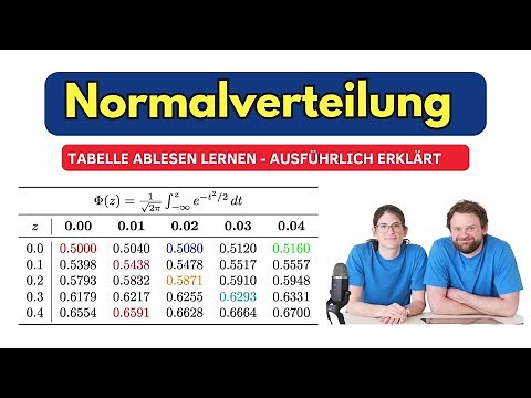 Standardnormalverteilung - Tabellenwerte und Quantile ablesen ( Wahrscheinlichkeiten und z-Werte)