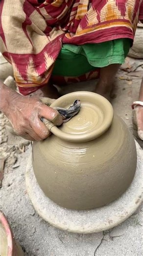 Keep watching the clay pitcher being made. #ytshort