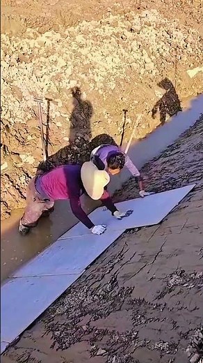 The Best Solution for Installing Concrete Manually in a Simple, Very Thorough Creative Way #Shorts