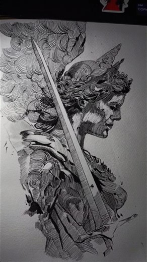 Drawing with ✒️ nib pen.🤌🥰 #art #drawingtechniques #shorts #youtubeshorts #fyp