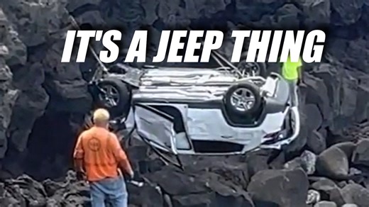 Rental Jeep Flies Off Hawaiian Cliff Into The Ocean, Driver Swims To Safety | Carscoops
