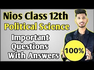 Class 12th Political Science Very Important Questions With Answers By Manish Verma