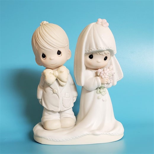 Precious Moments Bride and Groom Figurine, NEW the Lord Bless You and Keep You Vintage 1979 Enesco E-3114 Wedding Couple Cake Topper - Etsy