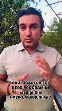 OKUL MÜDÜRLERİ İSTEDİĞİ GİBİ DERS PROGRAMI HAZIRLAYABİLİR Mİ? #dersprogramı