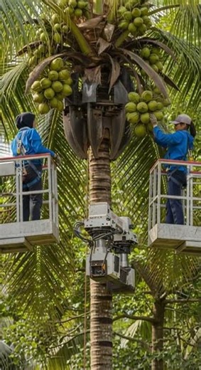 High-Tech Coconut Harvesting Drone – Perfect for Quick Fruit Picking #coconut #drone #farming