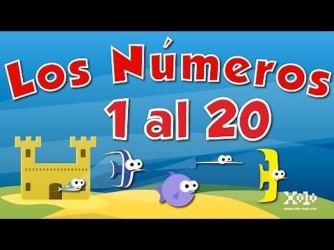 The numbers 1 to 20 in Spanish for children