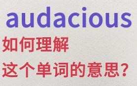 audacious如何理解这个单词的意思？