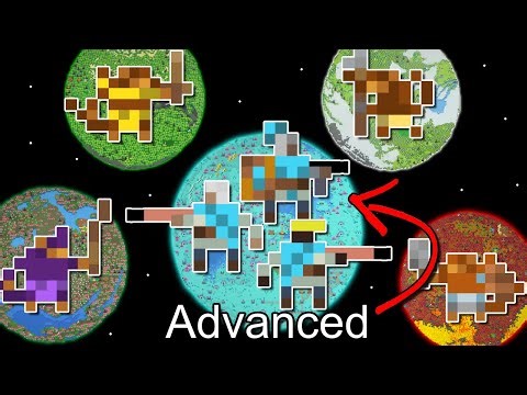 4 Primitive Planets Vs One ADVANCED Planet - WorldBox