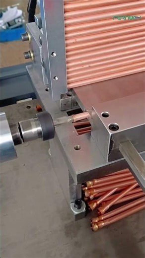 automatic pipe flaring machine#copper #heatexchanger #automation #cutter #metalforming