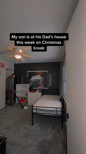 Kids Bedroom Makeover with Minecraft Theme Mural and DIY Loft Bed Desk