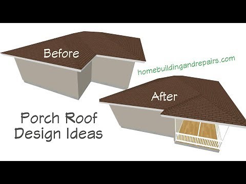 Low Pitch Hip Roof Porch Design Ideas - Alcove in Corner of Existing House