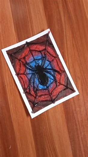 Amazing Spider-Man 3D Art with Hot Glue Gun and Oil Pastels 🕷️🔥| DIY Superhero Art #art