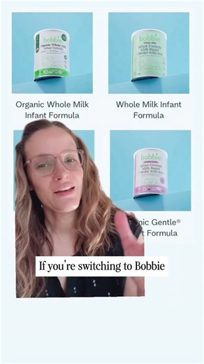 Bobbie on Instagram: "If you’re switching formulas, the most common question in our DMs & comment section is: “Which Bobbie is best for my baby?” So Bobbie’s Education Lead, Mallory Whitmore (AKA @theformulamom) stepped in to explain the key differences in Bobbie formulas. The TL;DR: Most babies will tolerate Bobbie’s routine whole milk baby formulas, but if your baby has a sensitive stomach, or they are fussy or gassy, Bobbie Organic Gentle may be a better fit! Each of our formulas are availabl
