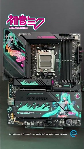 The ROG STRIX X870E-H GAMING WIFI7 HATSUNE MIKU EDITION brings power and vibrant style to your build