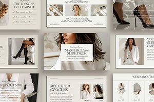 Webinar Slide Deck Presentation Template, Elegant Masterclass Template, Life Coach Templates, Online Course Slides, Course Creation | CANVA - Etsy