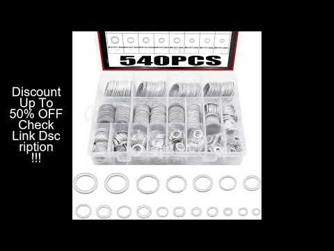 200/320/360/450/540pcs Box Set Washer Automotive Metric Oil Drain Plug Gaskets Aluminum Flat Washer