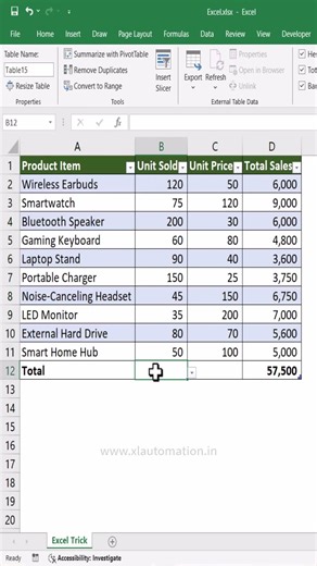 No More Manual Math — Let the Table Speak #excel #excelforbeginners #exceltips #office