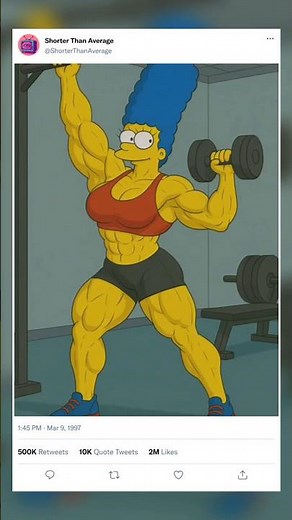 Marge's Unexpected Steroid Transformation 💪 #simpsons #margesimpson #entertainment #trivia