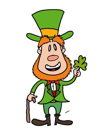 Saint Patrick’s day cartoon quick draw of a leprechaun