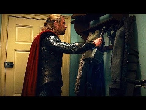 Thor Hangs His Hammer On Coat Rack (Scene) Thor: The Dark World (2013) Movie CLIP HD