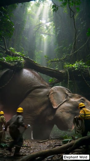 Elephant Trapped Under Fallen Tree | Heart-Touching Forest Rescue #viralvideo