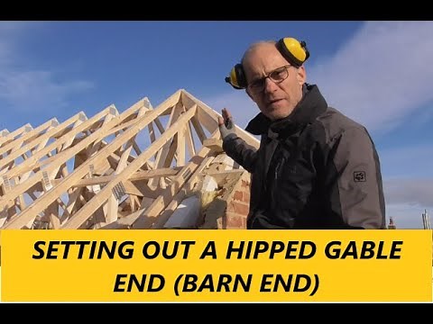 How to set out a hipped gable end roof. ***SETTING OUT A BARN END ROOF***